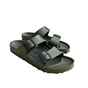 Berkinstock- Arizona Essential Eva Khaki Rubber Sandles 8